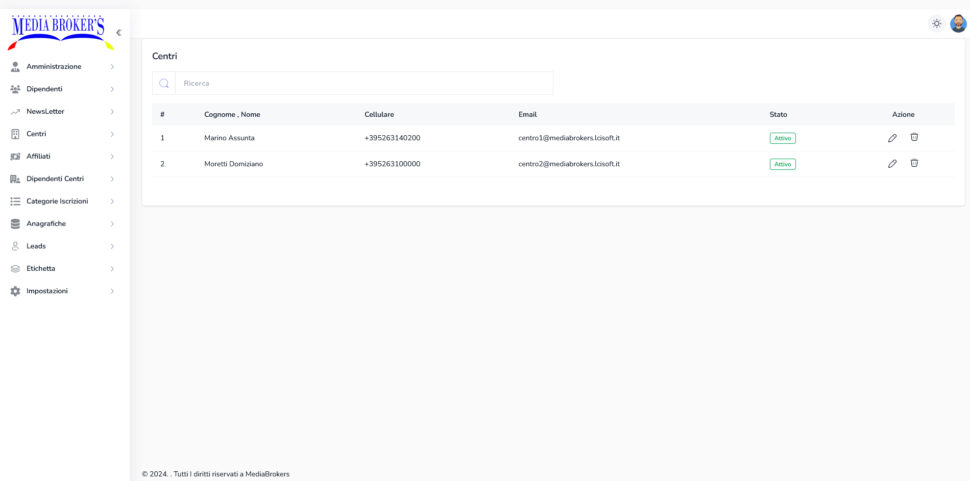MediaBrokers System screenshot